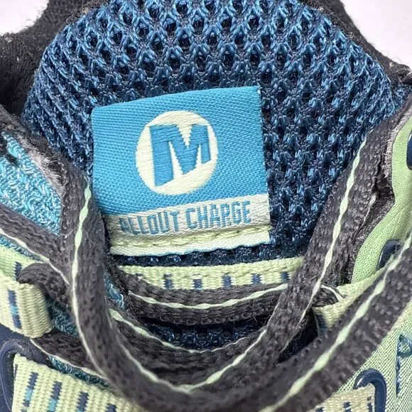 Merrell All Out Charge Trail Running Shoes Womens Sz 9.5 HyperWrap360 Blue Green - Picture 11 of 14